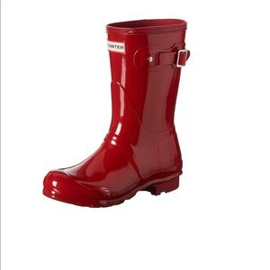Women's Original Short Gloss Rain Boots: Red